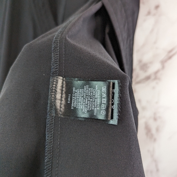 Taking Shape Vest Womens Large AU 14 Black Open Front Flowy Tunic Topper - Picture 11 of 12